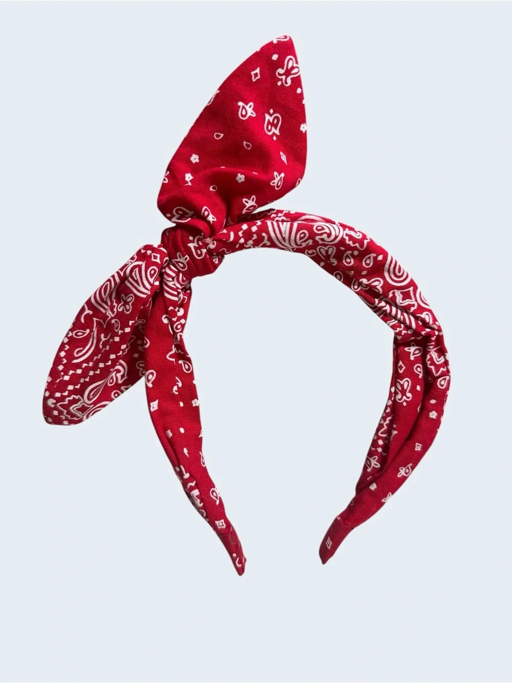 Red Bandana Knot Headband NWOT